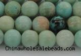 CAM323 15.5 inches 10mm round natural peru amazonite beads