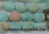CAM336 15.5 inches 8*10mm oval natural peru amazonite beads