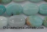 CAM338 15.5 inches 12*16mm oval natural peru amazonite beads