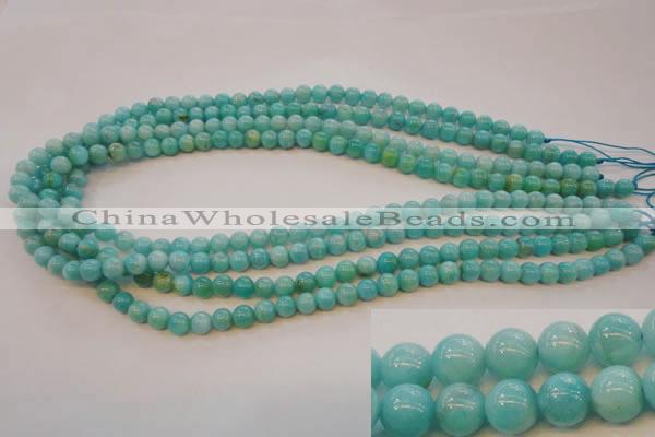 CAM351 15.5 inches 6mm round natural peru amazonite beads wholesale