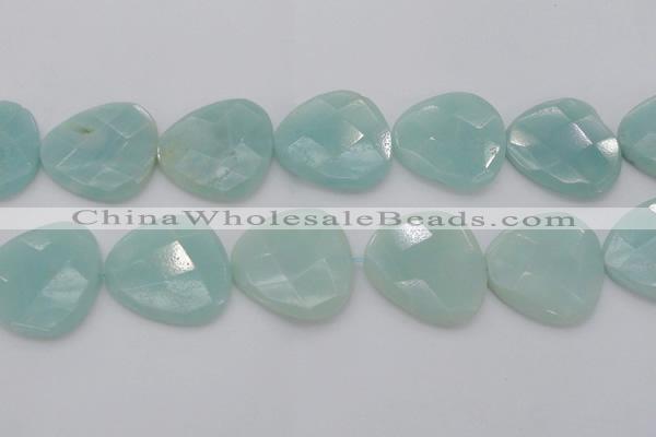 CAM367 15.5 inches 33*33mm faceted triangle amazonite beads