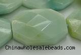 CAM371 15.5 inches 22*30mm - 25*35mm faceted octagonal amazonite beads