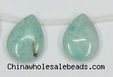 CAM417 15.5 inches 18*25mm flat teardrop natural russian amazonite beads