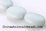 CAM42 15*20mm flat oval natural amazonite beads Wholesale