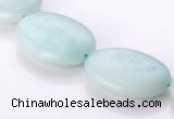 CAM43 flat oval 18*25mm natural amazonite beads wholesale