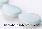 CAM51 natural amazonite 18*25mm flat teardrop beads Wholesale