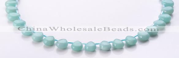 CAM52 8*11mm flat teardrop natural amazonite gemstone beads