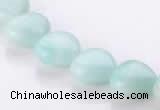CAM54 heart 12*12mm natural amazonite gemstone beads Wholesale