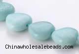 CAM55 heart natural amazonite 14*14mm gemstone beads Wholesale