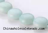 CAM58 12mm coin natural amazonite gemstone beads Wholesale