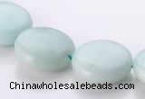 CAM60 coin 16mm natural amazonite gemstone beads Wholesale