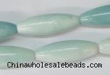 CAM603 15.5 inches 10*30mm rice Chinese amazonite gemstone beads