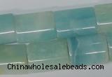 CAM606 15.5 inches 15*20mm flat tube Chinese amazonite beads