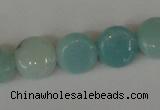 CAM618 15.5 inches 8mm flat round Chinese amazonite gemstone beads