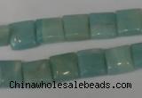 CAM624 15.5 inches 10*10mm square Chinese amazonite gemstone beads