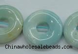 CAM653 15.5 inches 25mm donut amazonite beads wholesale