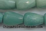 CAM655 15.5 inches 18*25mm faceted teardrop amazonite beads