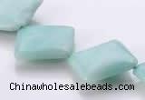 CAM72 7*18*18mm rhombic natural amazonite beads Wholesale