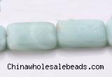 CAM74 18*25mm rectangle natural amazonite beads Wholesale