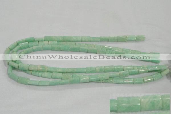 CAM854 15.5 inches 8*12mm flat tube natural Russian amazonite beads