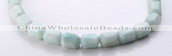 CAM86 16*17mm faceted pebble natural amazonite beads wholesale