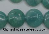 CAM919 15.5 inches 20mm flat round amazonite gemstone beads wholesale