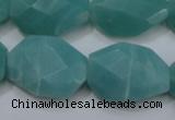 CAM968 15.5 inches 18*25mm twisted & faceted freefrom amazonite beads