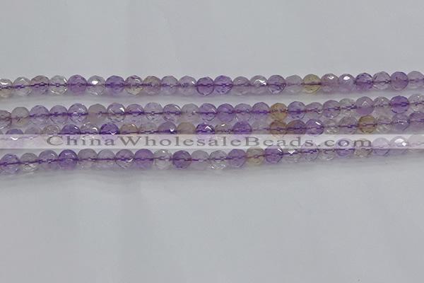 CAN106 15.5 inches 4.5mm faceted round ametrine gemstone beads