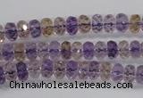 CAN15 15.5 inches 4*6mm faceted rondelle natural ametrine beads