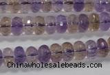 CAN17 15.5 inches 6*10mm faceted rondelle natural ametrine beads