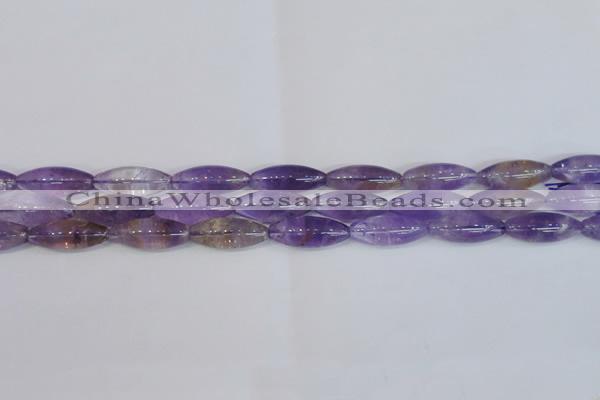 CAN178 15.5 inches 12*30mm rice natural ametrine gemstone beads