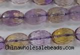 CAN20 15.5 inches 10*14mm faceted rice natural ametrine beads