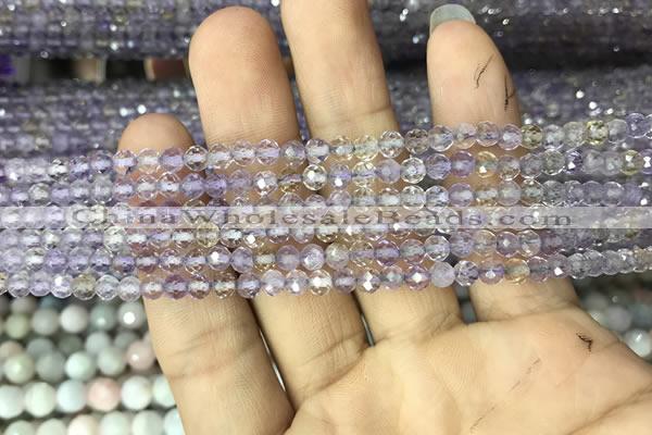 CAN210 15.5 inches 4mm round faceted ametrine beads wholesale