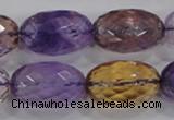 CAN22 15.5 inches 15*25mm faceted rice natural ametrine beads