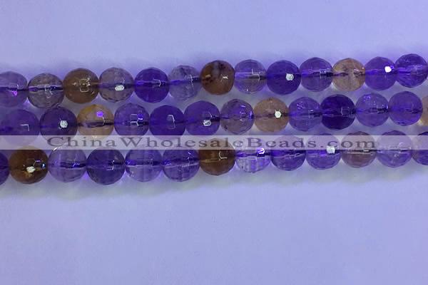 CAN226 15.5 inches 9mm faceted round ametrine beads wholesale