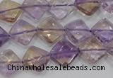 CAN34 15.5 inches 12*12mm faceted diamond natural ametrine beads