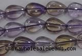 CAN38 15.5 inches 10*14mm flat teardrop natural ametrine beads