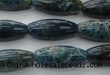 CAP310 15.5 inches 11*25mm rice natural apatite gemstone beads