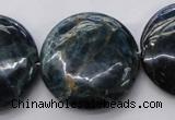 CAP348 15.5 inches 30mm flat round natural apatite gemstone beads