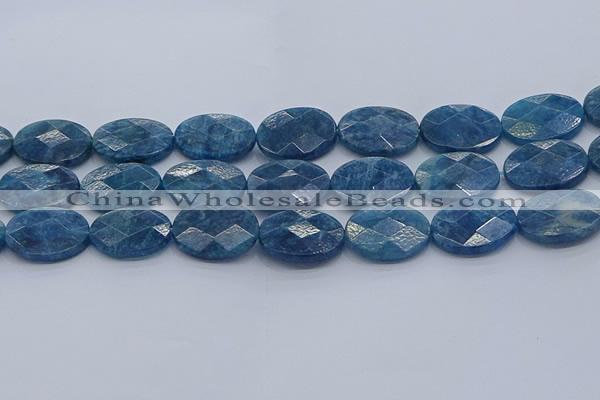 CAP394 15.5 inches 18*25mm faceted oval apatite gemstone beads