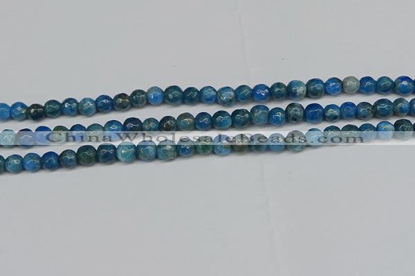 CAP521 15.5 inches 6mm faceted round apatite gemstone beads