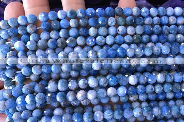 CAP593 15.5 inches 6mm faceted round apatite gemstone beads