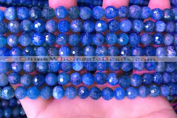 CAP658 15.5 inches 6mm faceted round apatite gemstone beads