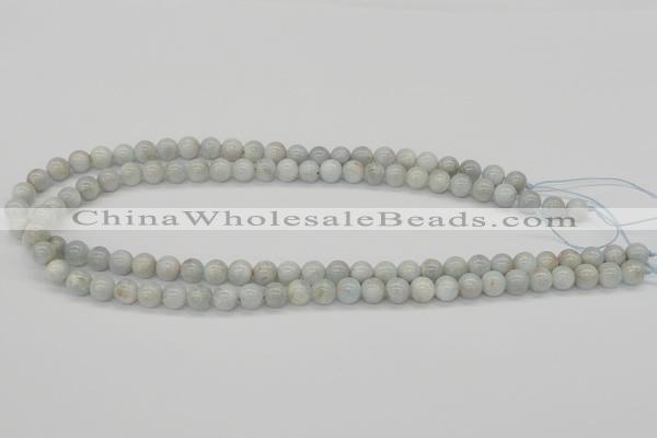 CAQ101 15.5 inches 6mm round AB grade natural aquamarine beads