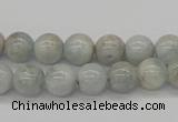 CAQ103 15.5 inches 10mm round AB grade natural aquamarine beads