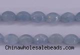 CAQ132 15.5 inches 7*10mm faceted rice natural aquamarine beads