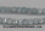 CAQ133 15.5 inches 6*6mm lantern natural aquamarine beads