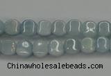 CAQ134 15.5 inches 7*7mm lantern natural aquamarine beads