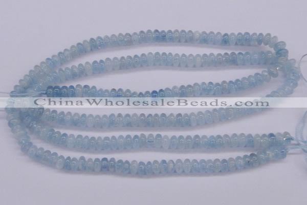 CAQ138 15.5 inches 3*6mm rondelle natural aquamarine beads