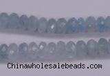 CAQ139 15.5 inches 5*8mm faceted rondelle natural aquamarine beads